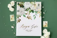 Złocona Księga Gości z Piwoniami | Rubin nr 11 | Amelia-Wedding