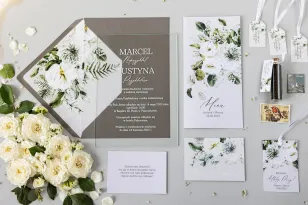 Probeset Hochzeitseinladungen auf Glas Soft Nr. 4 - Amelia-Wedding.pl