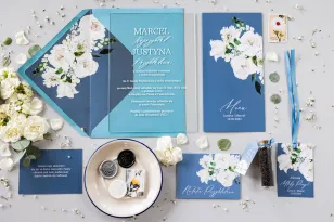 Zestaw próbny zaproszeń ślubnych na szkle Soft nr 5 - Amelia-Wedding.pl