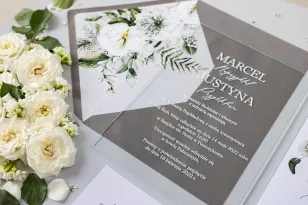 Próbne zaproszenie ślubne na szkle z kolekcji Soft nr 4
