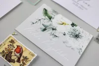 Winietki na Szklę z Białym Nadrukiem Soft nr 4 | Amelia-Wedding