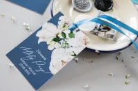 Zawieszki na Wódkę Weselną Dusty Blue z Piwoniami | Soft nr 5