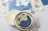 Świeczki Podziękowania dla Gości Weselnych Dusty Blue | Soft Nr 5