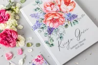 Personalizowana Księga Gości Ślubna Piwonie | Soft nr 7