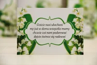 Bilecik do Zaproszeń Ślubnych Konwalie | Felicja nr 3 | Zamów