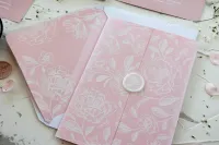 Zaproszenia z Kalką i Piwoniami Pudrowy Róż | Glamour