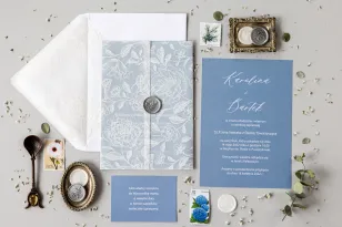 Zestaw próbny zaproszeń ślubnych na szkle Nefryt nr 2 - Amelia-Wedding.pl