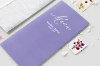 Lawendowe Menu Weselne na Stół | Darmowy Projekt | Nefryt nr 3