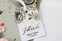 Złocone Zawieszki na Wódkę Weselną Onyks | Personalizowane