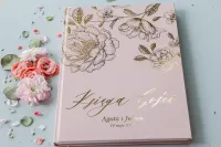 Księga Gości Weselnych Pudrowy Róż | Personalizuj w Amelia