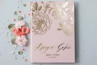 Księga Gości Weselnych Pudrowy Róż | Personalizuj w Amelia