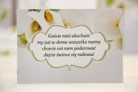 Bilecik do Zaproszenia Ślubnego z Kaliami | Felicja nr 5