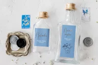 Buteleczki na Nalewki Weselne Dusty Blue | Jaspis nr 4