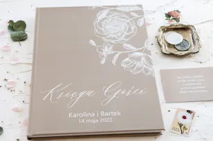 Hochzeitsgästebuch in beiger Farbe aus der Jade-Kollektion