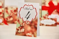 Numerki na Stół Weselny z Kwiatami Wiśni | Felicja nr 8