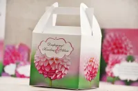Pudełka na Ciasto Weselne z Dalią | Personalizowane | Felicja nr 9