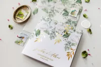 Złocone Zaproszenia Ślubne z Kalką | Glamour | Rubin nr 6