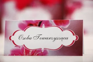 Vignetten für den Hochzeitstisch, Hochzeit - Felicja nr 12 - Rosa Kirschblüten - florale Hochzeitsaccessoires