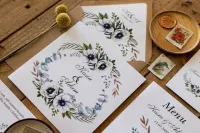 Zaproszenia Ślubne Boho z Anemonami | Ekologiczne | Kalia 3