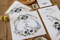 Zaproszenia Ślubne Boho z Anemonami | Ekologiczne | Kalia 3