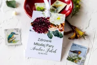 Zawieszki na wódkę weselną z daliami | Zamów z Własnym Tekstem