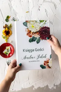 Kwiatowa Księga Gości Weselnych A4 | Darmowy Projekt | Korani