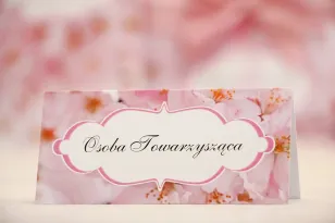 Vignetten für die Hochzeitstafel, Hochzeit - Felicja nr 13 - Hellrosa Kirschblüten - florale Hochzeitsaccessoires