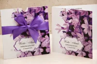 Zaproszenia Ślubne Etui Fioletowe Kwiaty | Felicja nr 14