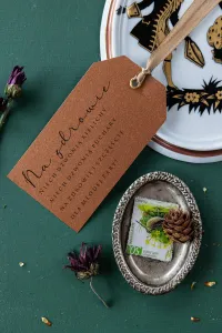 Zawieszki na Wódkę Weselną Modern | Personalizacja Gratis