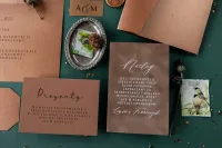 Welurowe Bileciki Ślubne Modern | Eleganckie Zawieszki