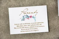 Bileciki do Zaproszeń Ślubnych Złocone Fiołki | Cykade nr 8