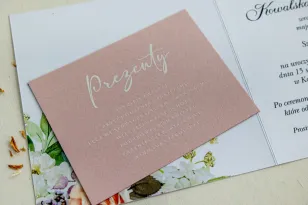 Hochzeitsticket mit weißem Aufdruck aus der Sapphire No. 11 Kollektion