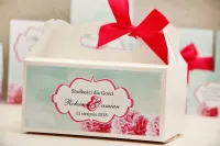 Pudełka na ciasto weselne Felicja | Personalizowane z rączką
