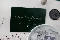 Winietki Ślubne Butelkowa Zieleń | Nowoczesne | Magnolia nr 2
