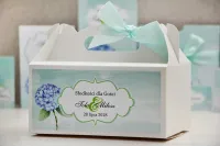 Pudełka na Ciasto Weselne Błękitne Hortensje | Felicja nr 16