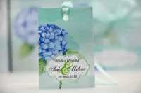 Zawieszki na Wódkę Weselną Błękitne Hortensje | Felicja 16