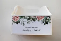 Pudełka na Ciasto Weselne z Piwoniami | Amelia-Wedding.pl
