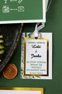 Eleganckie Zawieszki na Wódkę Weselną Złocone | Avril nr 2