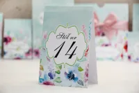 Numery na Stół Weselny Akwarelowe Kwiaty | Felicja nr 17