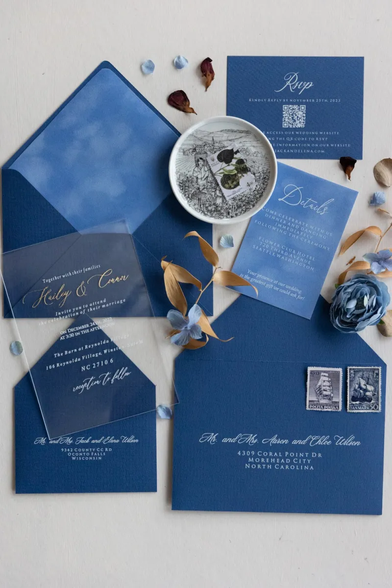 Velours Hochzeitseinladungen mit Vergoldung - Velours No. 1 Velours Hochzeitseinladungen mit Vergoldung - Velours No. 1