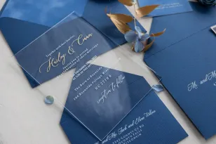 Velours Hochzeitseinladungen mit Vergoldung - Velours No. 1