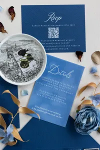 Welurowe Bileciki Ślubne do Zaproszeń | Personalizuj Online