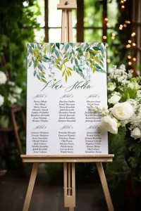 Plan Stołów Weselnych Glamour z Konwaliami | Rubin nr 4