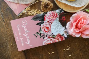 Herzförmiger Tee mit Pfingstrosen und Rosen | Geschenke für Hochzeitsgäste | Amelia-Wedding.pl