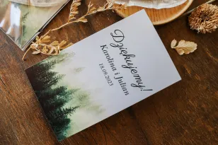 Tee im Herzen mit Waldmotiven | Hochzeitssouvenirs für Gäste | Amelia-Wedding.pl