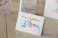 Złocone Winietki Ślubne z Fiołkami | Cykade nr 8 | Amelia