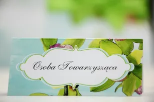 Vignetten für die Hochzeitstafel, Hochzeit - Felicja nr 20 - Grüne Orchideen - florale Hochzeitsaccessoires