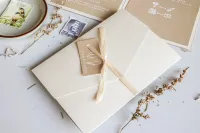 Zaproszenia Ślubne Ecru z Beżem | Personalizacja | Avril 13