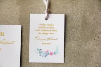 Zawieszki na Wódkę Weselną Złocone Fiołki | Zamów Online