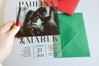 Zaproszenia Ślubne na Szkle z Waszym Zdjęciem | Korani nr 23